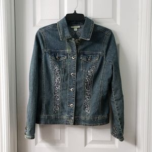 Dress Barn Sequined Jean Jacket